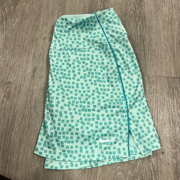 Nike Women's Dri-FIT UV 17" Grid Print Golf Skort Aqua Blue Green Size M - Picture 11 of 14